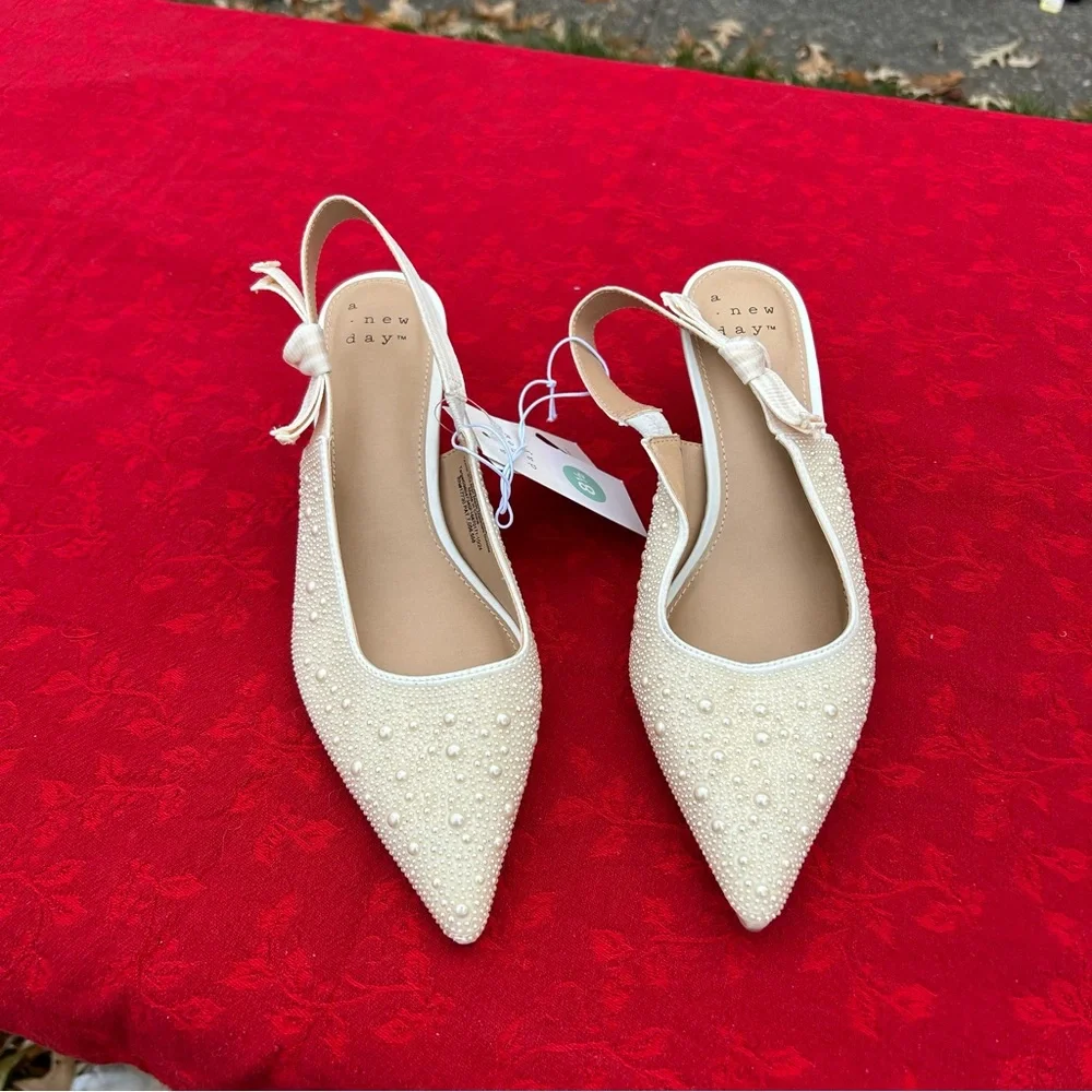 Women's Milan Slingback Heels - A New Day size 8.5‎  wedding guest classy - Picture 2 of 8